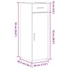 vidaXL Buffet avec tiroir Bois ancien 30 x 42,5 x 93 cm