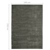 vidaXL Tapis lavable pliable Taupe 160x230 cm Polyester