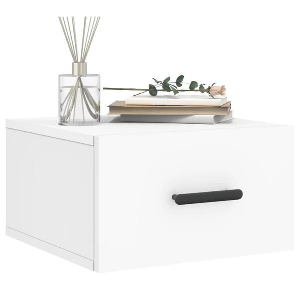 vidaXL Tables de chevet murales 2 pcs blanc 35x35x20 cm