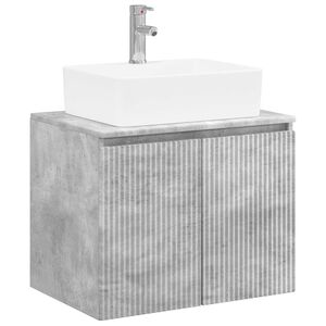 vidaXL Ensemble de mobilier de salle de bain Gris b&eacute;ton