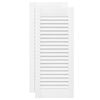 vidaXL Portes d'armoire &agrave; persiennes 2 pcs blanc 69x29,5 cm