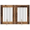 vidaXL Portillon pour chien avec supports 2 pcs Bois ancien 60 x 80 cm