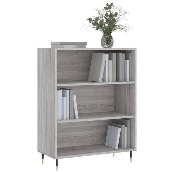 vidaXL Bibliothèque sonoma gris 69,5x32,5x90 cm bois d'ingénierie
