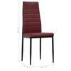 vidaXL Ensemble de salle &agrave; manger 7 pcs Similicuir Rouge bordeaux