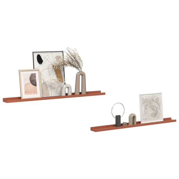 vidaXL &Eacute;tag&egrave;re Murale 2 pcs Rouge 100 x 9 x 3 cm Bois d'ing&eacute;nierie