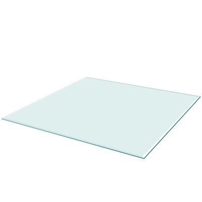 vidaXL Dessus de table carré en verre trempé 700 x 700 mm