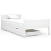 vidaXL Cadre de lit sans matelas blanc bois de pin massif 90x200 cm