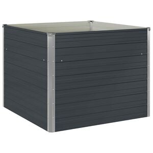 vidaXL Jardini&egrave;re sur&eacute;lev&eacute;e Anthracite 100x100x77 cm Acier galvanis&eacute;