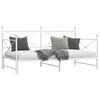 vidaXL Lit de jour avec lit gigogne sans matelas blanc 107x203cm acier