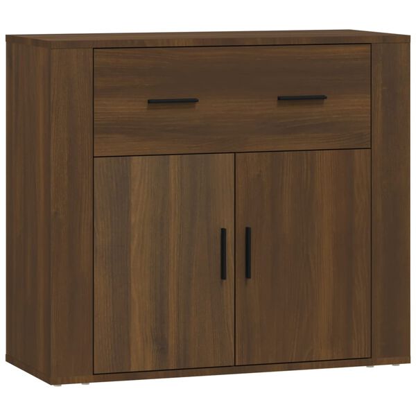 vidaXL Buffet Ch&ecirc;ne marron 80x33x70 cm Bois d'ing&eacute;nierie