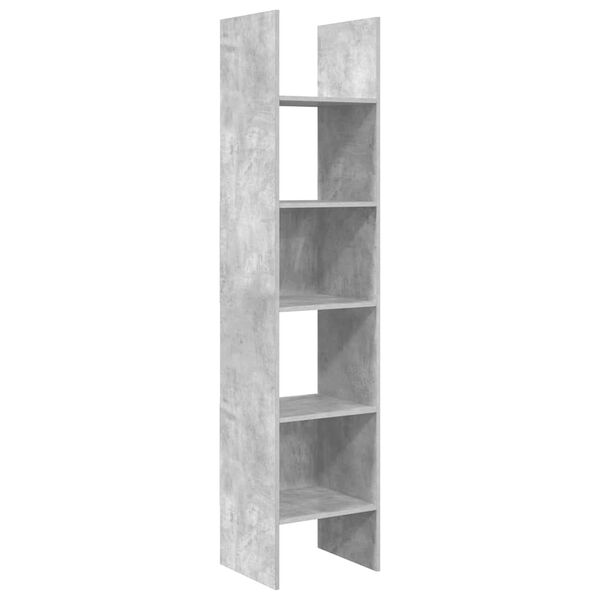vidaXL Bibliothèque Gris béton 40x35x180 cm Bois d’ingénierie
