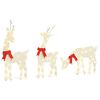 vidaXL D&eacute;coration de No&euml;l renne 3 pcs 90 LED blanc chaud