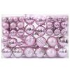 vidaXL Boules de No&euml;l 98 pcs rose &Oslash;3/4/6 cm