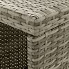 vidaXL Ensemble de bar de jardin 5 pcs avec coussins gris poly rotin