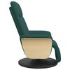 vidaXL Fauteuil inclinable avec repose-pieds vert fonc&eacute; tissu