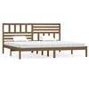 vidaXL Cadre de lit sans matelas marron miel bois pin massif 200x200cm