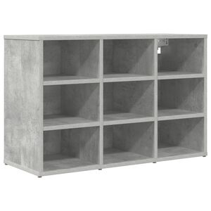 vidaXL Cabinet &agrave; chaussures avec &eacute;tag&egrave;re Gris b&eacute;ton 77,5 x 30 x 51 cm
