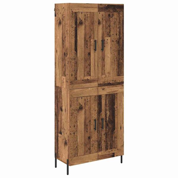 vidaXL Haut Armoire 2 pcs Bois Ancien Bois d'ing&eacute;nierie