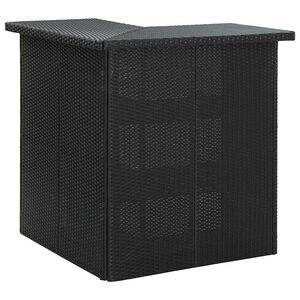 vidaXL Table d'angle de bar Noir 100x50x105 cm R&eacute;sine tress&eacute;e