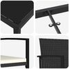 vidaXL Ensemble de salle &agrave; manger pour jardin 5 pcs Noir
