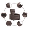 vidaXL Fauteuil inclinable marron similicuir