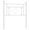 vidaXL T&ecirc;te de lit de remplacement m&eacute;tal blanc 90 cm