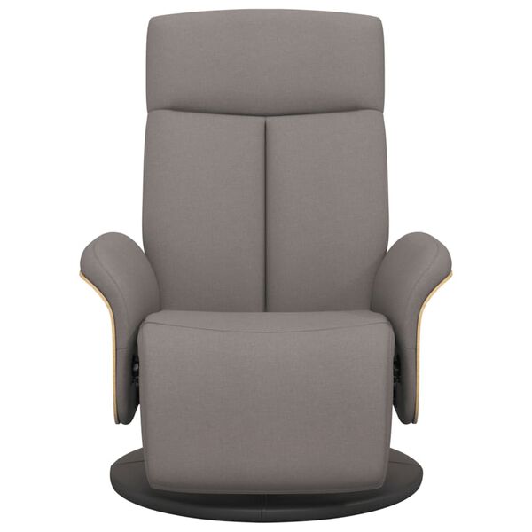 vidaXL Fauteuil inclinable avec repose-pieds taupe tissu