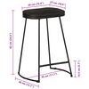 vidaXL Tabourets de bar lot de 2 noir 45x40x62 cm bois manguier massif