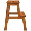 vidaXL Tabouret-escabeau 2 marches 40x38x50 cm Bois d'acacia solide