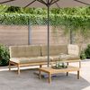 vidaXL Salon palette de jardin avec coussins 3pcs bois d'acacia massif