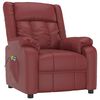 vidaXL Fauteuil de massage électrique Rouge bordeaux Similicuir