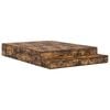 vidaXL Cadre de lit avec rangement Ch&ecirc;ne fum&eacute; 135 cm Bois d'ing&eacute;nierie