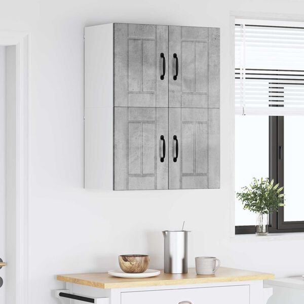 vidaXL Armoires murales de cuisine 2 pcs Gris b&eacute;ton 60 x 31 x 40 cm