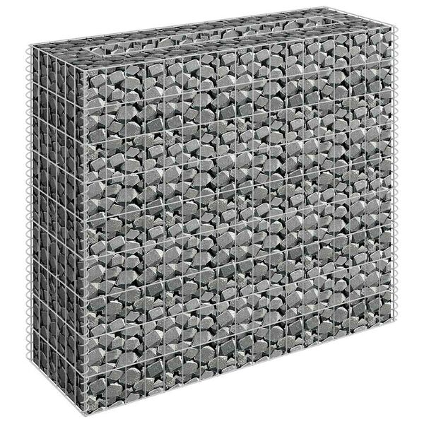 vidaXL Lit surélevé à gabion Acier galvanisé 90x30x90 cm