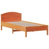vidaXL Cadre de lit sans matelas cire marron 90x200 cm bois pin massif