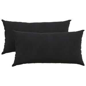 vidaXL Coussins de canap&eacute; 2 pcs Noir 80 x 40 cm