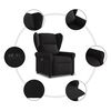 vidaXL Fauteuil inclinable &eacute;lectrique Noir Tissu