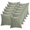vidaXL Coussin 12 pc HEERLEN Vert 45 x 45 cm Tissu Chenille
