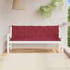 vidaXL Coussin de banc de jardin rouge bordeaux tissu oxford