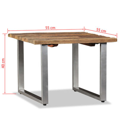 vidaXL Table basse Bois de récupération massif 55 x 55 x 40 cm