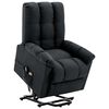 vidaXL Fauteuil de massage inclinable gris fonc&eacute; tissu