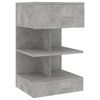 vidaXL Tables de chevet 2 pcs Gris béton 40x35x65 cm