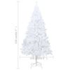 vidaXL Arbre de No&euml;l artificiel pr&eacute;-&eacute;clair&eacute; et boules blanc 210 cm PVC
