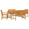 vidaXL Ensemble de salle &agrave; manger pour jardin 5 pc Marron