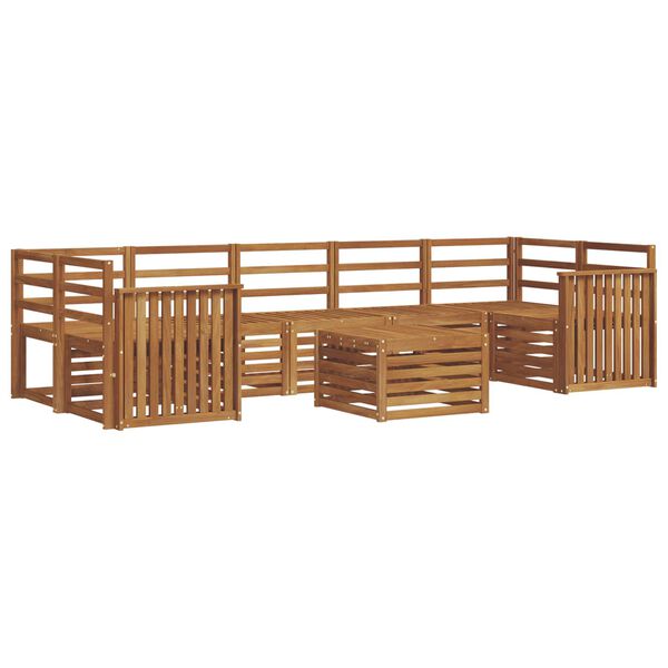 vidaXL Ensembles de canap&eacute;s 8 pcs Naturel Bois d'Acacia Massif