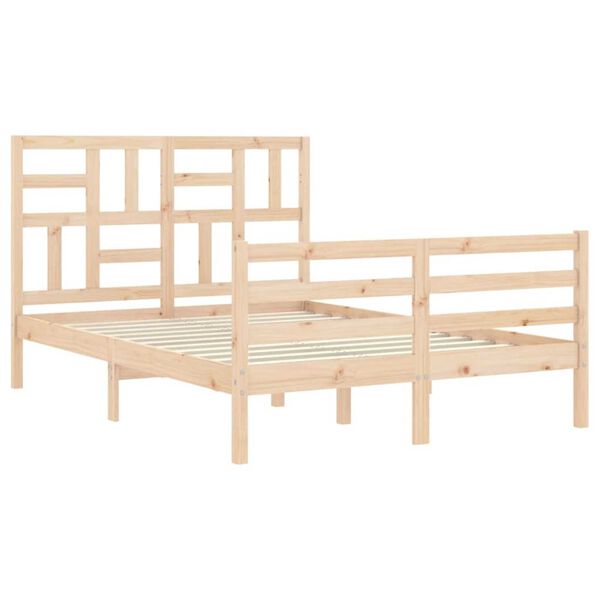 vidaXL Cadre de lit sans matelas 140x190 cm bois massif