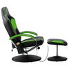 vidaXL Fauteuil de massage avec repose-pied vert similicuir