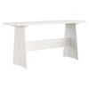 vidaXL Table &agrave; manger avec banc REINE blanc bois de pin solide