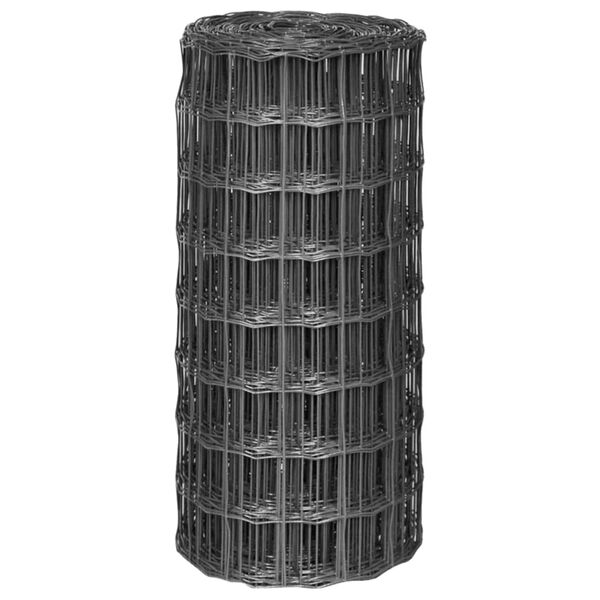 vidaXL Clôture euro Acier 25 x 0,8 m Gris