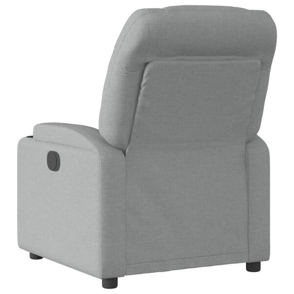 vidaXL Fauteuil inclinable &eacute;lectrique Gris clair Tissu